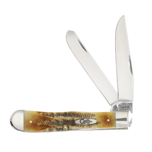 Case XX Trapper Folding Knife 6.5 Bonestag Jigged with Clip CA65345