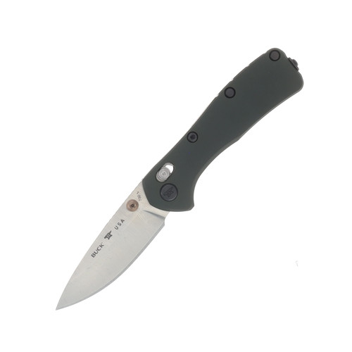Buck Mini Range Elite Green 2.62 Inch Plain Satin Drop Point BU13908