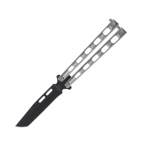 Bear & Son Butterfly Knife 4in Plain Edge Stainless Steel BRSS15TAN