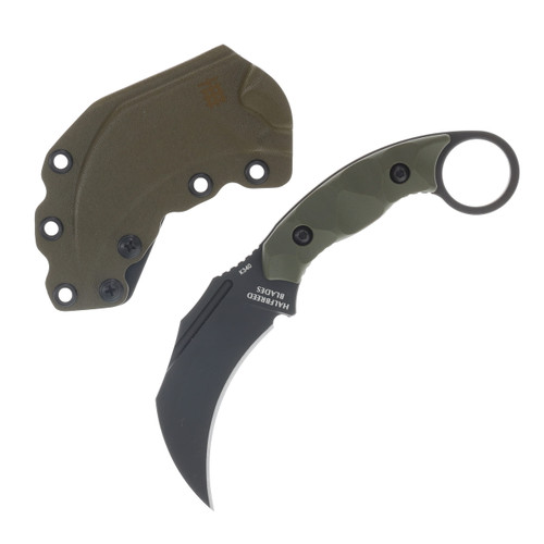 Halfbreed Blades Close Quarters Combat Talon Fixed Blade Plain Edge Ranger Green CQB02PODK340