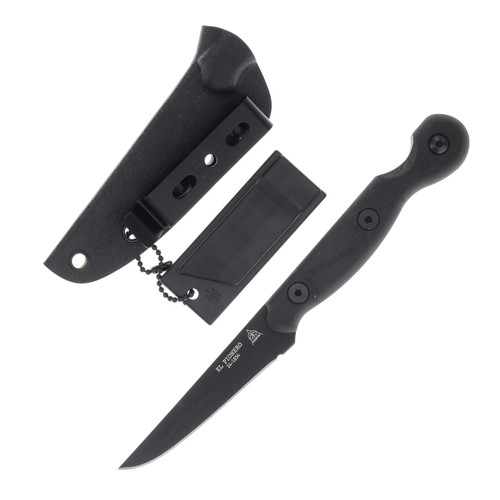 TOPS Knives El Pionero Blackout Edition Fixed Blade 3.38in Straight-back Blade TPELPO-02