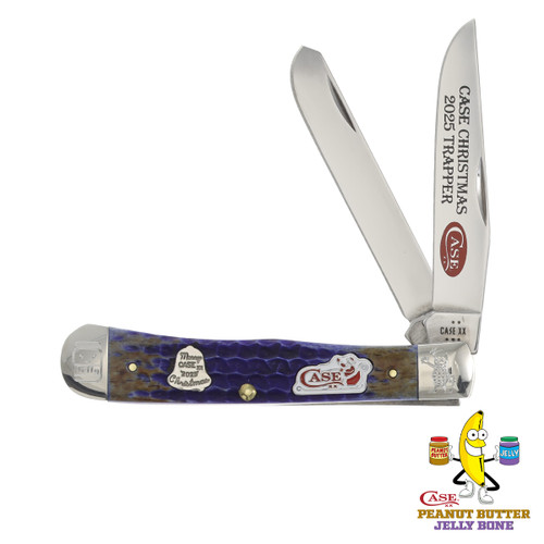 Case XX SMKW Exclusive Peanut Butter & Jelly Bone 2025 Christmas Trapper/Engraved Bolsters CA26818