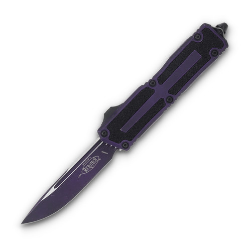 Microtech Scarab II Gen III Auto OTF Weathered Purple 3.95in Drop Point Blade AUMT12781WPU