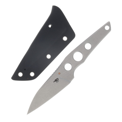 Bestech VK-Core Fixed Blade Knife Gray Stonewash Wharncliffe with Kydex Sheath BFK05A