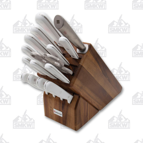 Wusthof Gourmet White 16-Piece Knife Block Set