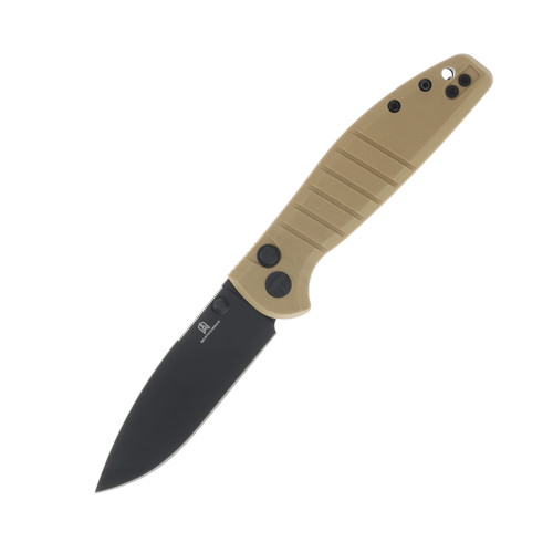Bestech Knives Bestechman Goodboy Jr Khaki G10 2.83in Black Drop Point Blade BMK10F