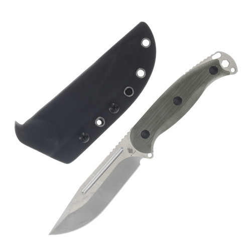 Kizer Ursa Major Fixed Blade OD Green G10 4.43in Satin AEB-L Clip Point 1082A2