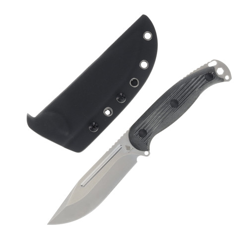 Kizer Ursa Major Fixed Blade Black Micarta 4.43in Stonewash Clip Point 1082A3