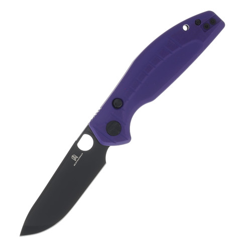 Bestech Knives Bestechman Angry Owl Purple G10 3.25in Black PVD Blade BMK12E-2