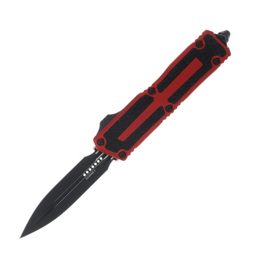 Microtech Knives Scarab II Gen III Auto OTF Red 3.95in Black Dagger AUMT12801RD