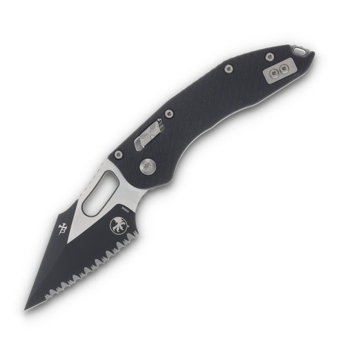 Microtech Stitch RAM-LOK Folding Knife Black Serrated/Fluted G-10 MT169RL3FLGTBK