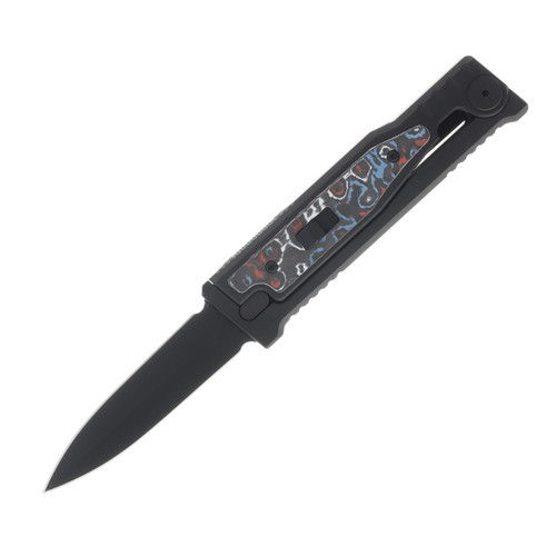 Reate EXO-M Safety Lock Gravity Knife Black PVD ( SMKW Exclusive Nebula Fat Carbon Insert) REEXO-M08