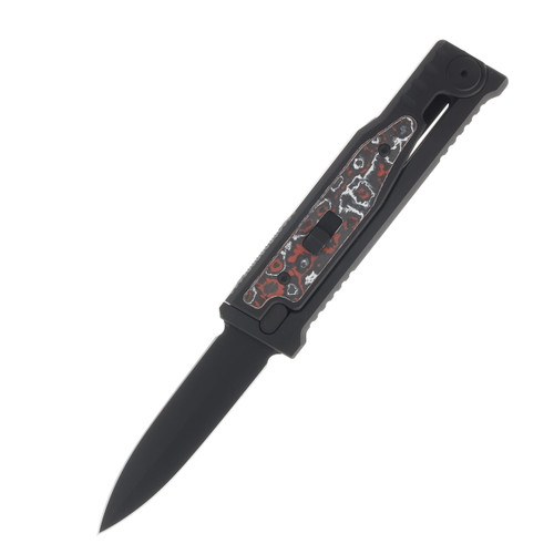 Reate EXO-M Safety Lock Gravity Knife Black PVD (SMKW Exclusive Snow Fire Fat Carbon Insert) REEXO-M10