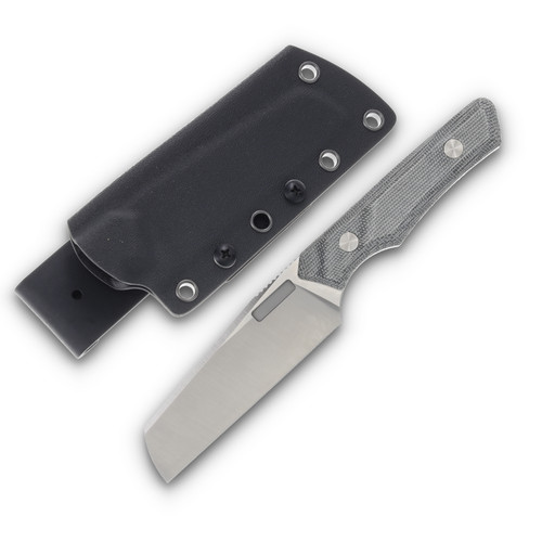 Vero Axon Fixed Blade Knife Satin/Black Micarta | Smoky Mountain