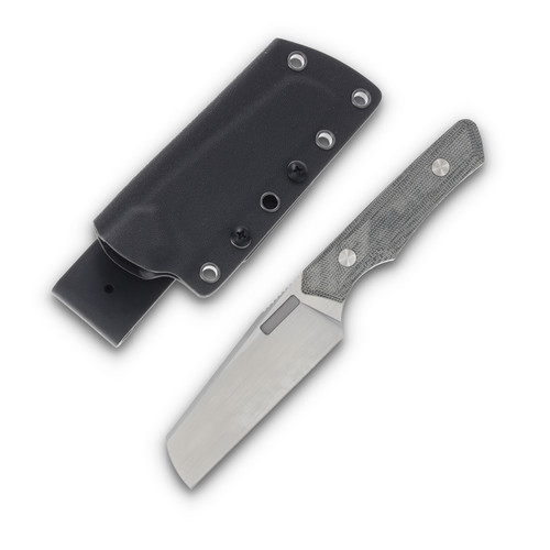 Vero Axon Fixed Blade Knife Hand-Rubbed Satin/Black Micarta FBK286B-2