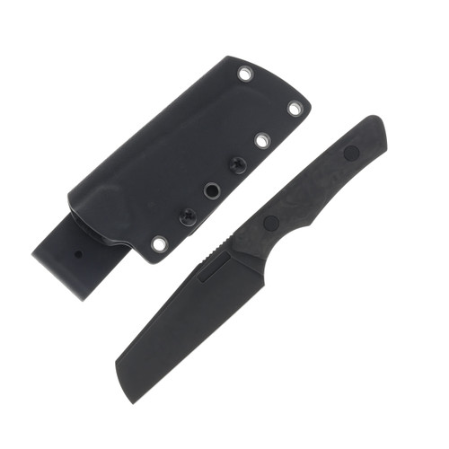 Vero Axon Fixed Blade Knife Blackwash/Marbled Carbon Fiber FBK286F-4