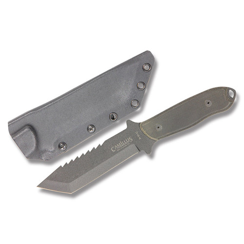 Camillus Heathen Tactical Knife 1095 High Carbon Steel Tanto Blade