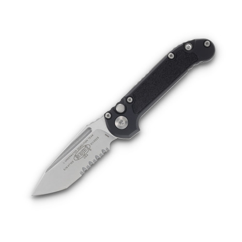 Microtech Knives LUDT Gen III AUTO Black 3.5in Stonewash Tanto Part Serr AUMT113611