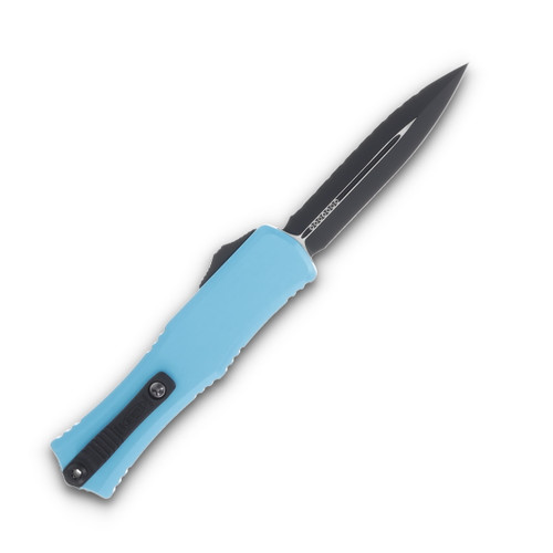 Microtech Hera II Mini OTF Auto Knife Turquoise 3in Full Serr D/E Black Dagger AUMT1702M3TQ