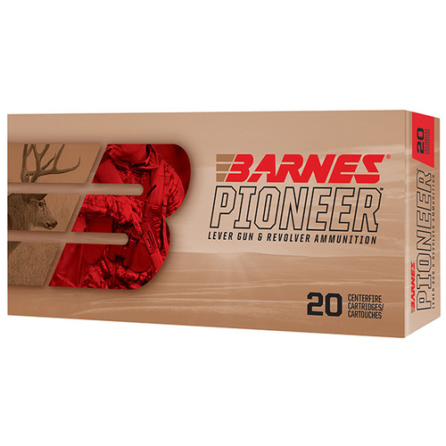 Barnes Bullets Pioneer Lever Gun and Revolver Ammunition 44 Magnum 20 Rounds Brass Centerfire Handgun 300 Grain JHP