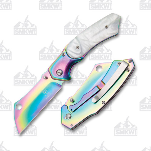 Buckshot Rainbow Razor Folding Knife NTPBK205RB