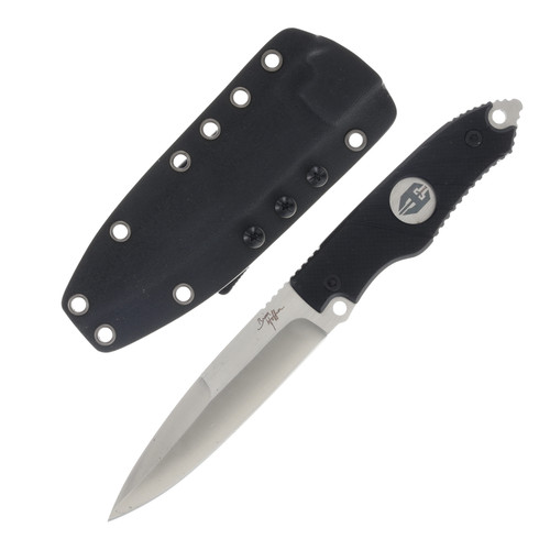 Hoffner Knives Hand Spear Flatline 5 Inch Plain Silver Spear Point