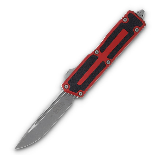 Microtech Scarab II Gen III Auto OTF Red Knife 3.9in Two-Tone Drop Point AUMT127810APRD