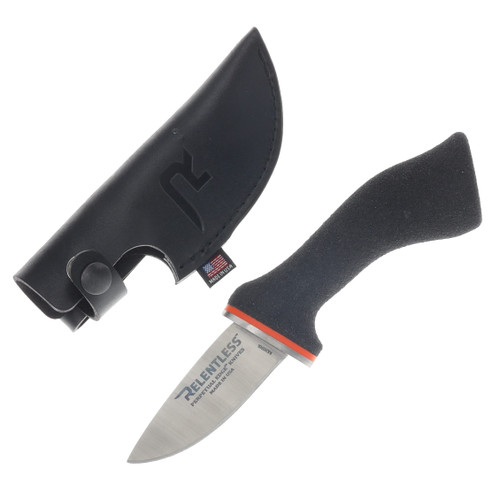 Relentless Titanium 3.6" Titanium Drop Tip Hunting Knife Standard with Sheath RTFTI-DRTP-HNTR-STD