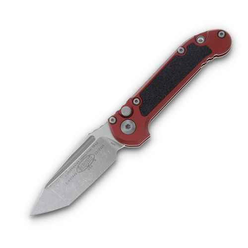 Microtech LUDT Gen III Auto Merlot Folding Knife 3.5in Apocalyptic Tanto AUMT113610APMR