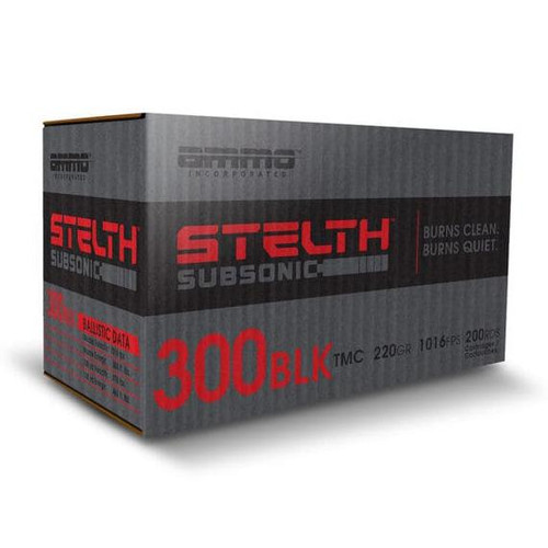 Ammo Inc STELTH .300 BLK 220gr TMC Subsonic Brass Ammo 200Rd