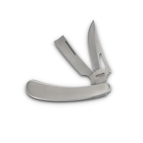 Bear & Son 563 Folding Knife Bow Trapper Front Open