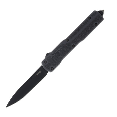 Hogue Sig Counterstrike OTF Auto 3.35Inch Drop Point Blade 20CV Black Finish - Black Aluminum Case - Polymer Cover Grey AUHG36972