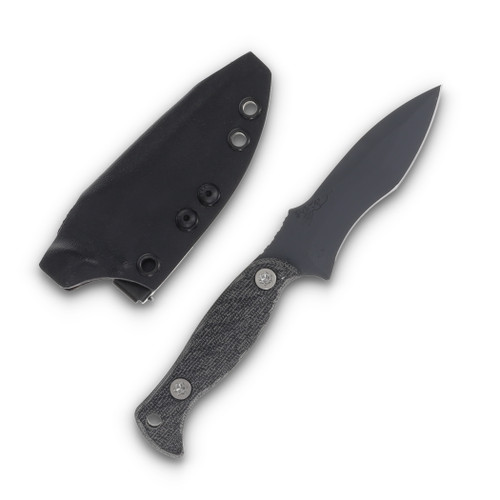 Half Face Blades Extremis MK1 3.5in Plain Sniper Gray Recurve Drop Point with Sheath