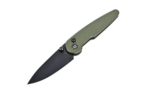 Hightron Birdidi Green Aluminum Handle Black PVD Coated D2 Blade HK06GRN