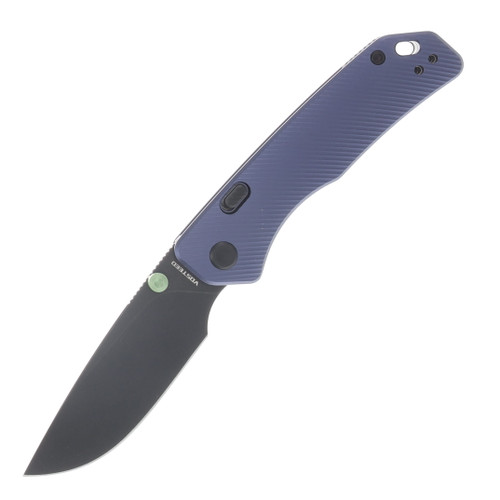 Vosteed Marten Button Lock Knife Purple 2.98in Black SW Drop Point A1603