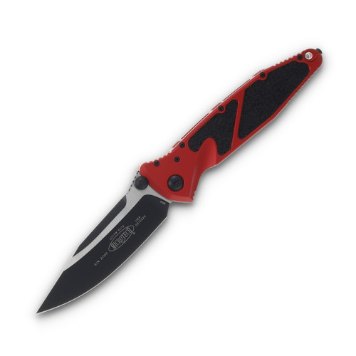 Microtech Socom Elite Folding Knife Red 4.0in Plain Black Clip Point Blade MT1601RD