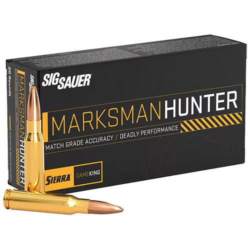 SIG Sauer Marksman Hunter 243 Winchester Rifle Ammunition 20 Rounds 85 Grain Sierra GameKing JHP