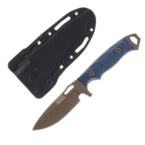 Dawson Knives Gen 2 Nomad Blue/Black G10 Handle Arizona Copper Finish DK64