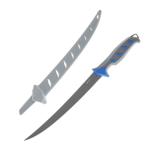 Buck 147 Hookset Salt Water Fillet Knife Blue-Gray 9in Titanium Coated Fillet Blade BU13276