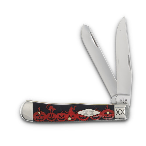 Case Dark Red Bone Happy Halloween Trapper With XX Bolster CA23118HH