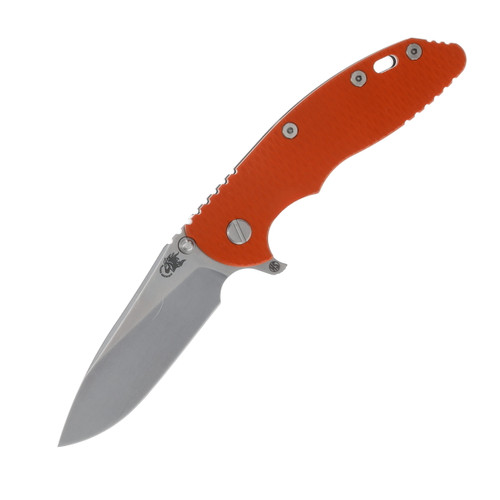 Hinderer XM-18 Skinny Slicer Orange G-10 3.5in Plain Stonewash Drop Point KXM35SKSLTWSWOR