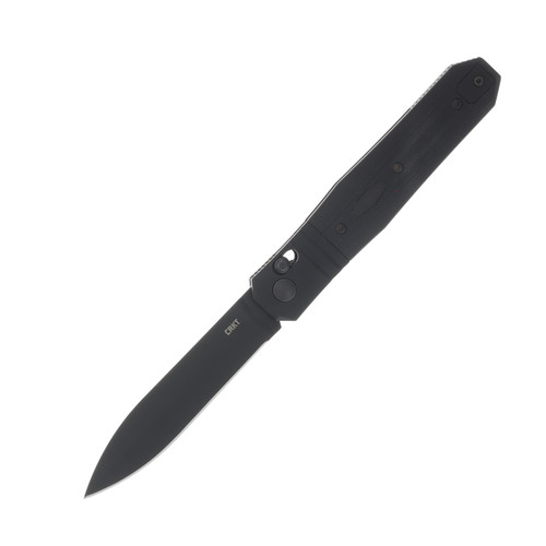 CRKT Redemption Folding Knife 4.06in Plain Black Cerakote Spear Point CRK560KKP