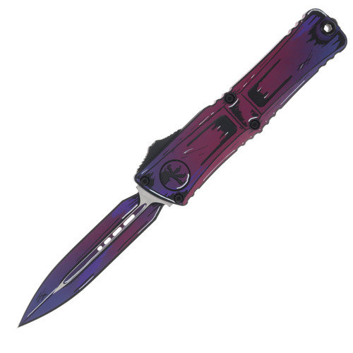 Microtech Combat Troodon Gen III D/E Standard Cerakote Comic Strip Purple AUMT11421PUCOMICS