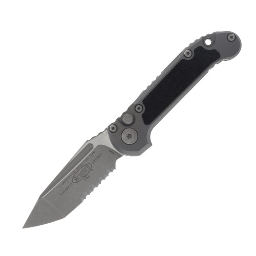 Microtech L.U.D.T. T/E Gen III Natural Clear Apocalyptic Partial Serrated AUMT113611APNC