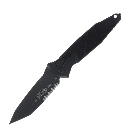 Microtech SOCOM Elite Automatic Knife Blackout Half Serrated Tanto AUMT161A2TX4