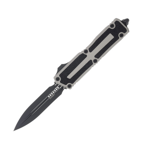 Microtech Scarab II Gen III D/E OTF Knife Natural Clear 3.95in Black Dagger AUMT12801NC