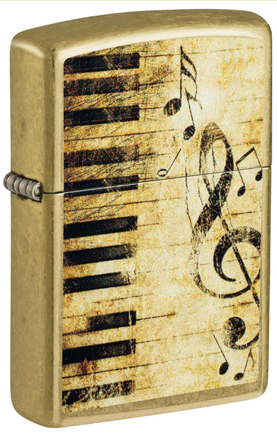 Zippo Lighter Nothing but Treble Design Street Brass ZP46712