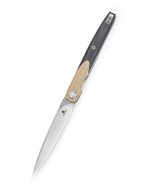 Bestchman Lanza Khaki-Black G10 3.45in Satin-Stonewash Blade