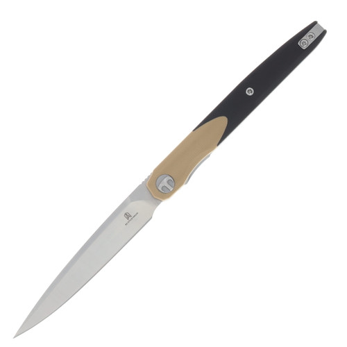 Bestechman Lanza Khaki-Black G10 3.45 Inch Satin-Stonewash Blade BMK14B