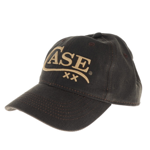 Case XX Logo Dark Brown Waxed Twill Baseball Cap SMKW272025